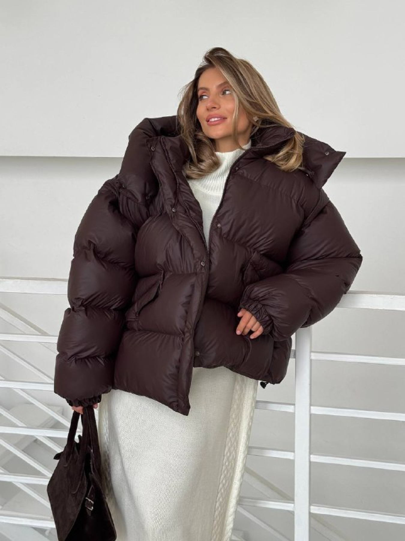 Зимова куртка Milirud модель mil488-shokolad-rejns Зимова куртка Milirud модель mil488-shokolad-rejns Фото