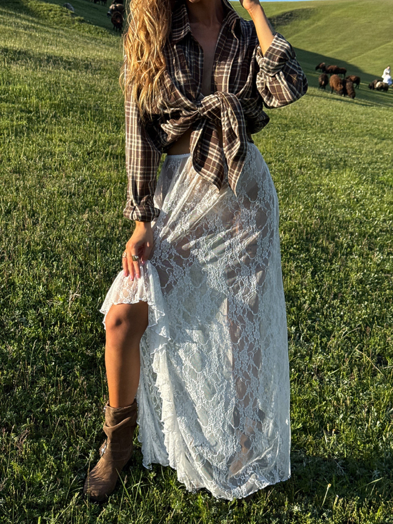 Жіноча спідниця з мережива ISLAND, Білий Milirud (mil619) модель mil619-blij Фото