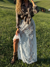 Жіноча спідниця з мережива ISLAND, Білий Milirud (mil619) модель mil619-blij Фото