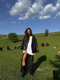 Жіноча спідниця з мережива ISLAND, Чорний Milirud (mil619) модель mil619-chornij Фото