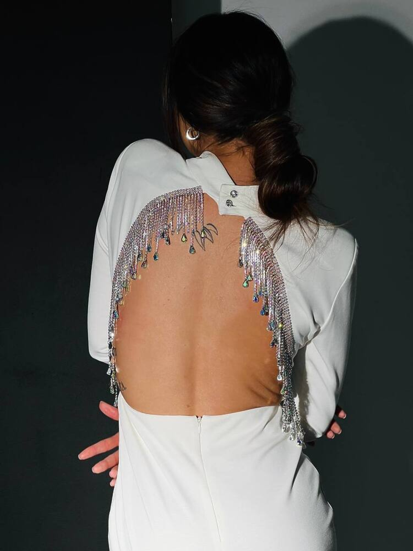 Жіноча трикотажна сукня ANGEL MINI з бахромою, Білий Milirud (mil543) модель mil543-blij Фото