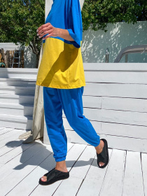 Жіночі комфортні штани оверсайз UKRAINE, Синій Milirud (mil495) модель mil495-sinj Фото