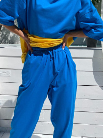 Жіночі комфортні штани оверсайз UKRAINE, Синій Milirud (mil495) модель mil495-sinj Фото