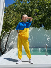 Жіночі комфортні штани оверсайз UKRAINE, Жовтий Milirud (mil495) модель mil495-zhovtij Фото