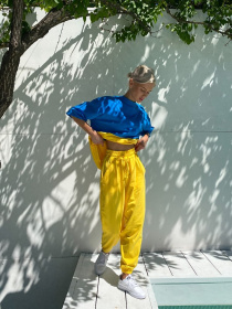 Жіночі комфортні штани оверсайз UKRAINE, Жовтий Milirud (mil495) модель mil495-zhovtij Фото