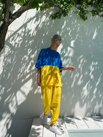 Жіночі комфортні штани оверсайз UKRAINE, Жовтий Milirud (mil495) модель mil495-zhovtij Фото