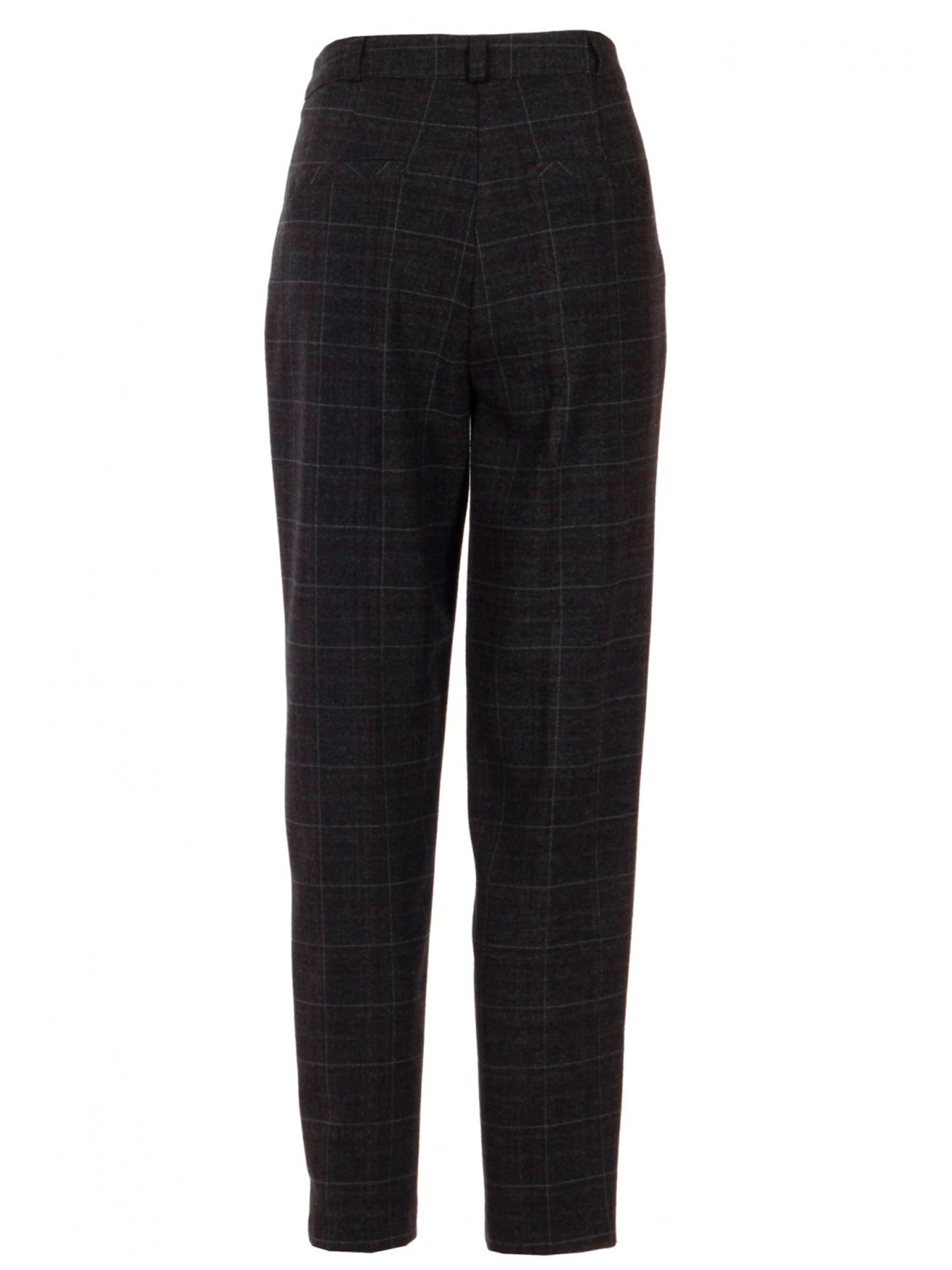 Жіночі теплі брюки з вовни в клітинку, Сірий LadyLike (ll171165558) модель ll171165558-srij Фото