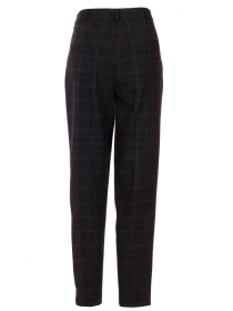 Жіночі теплі брюки з вовни в клітинку, Сірий LadyLike (ll171165558) модель ll171165558-srij Фото