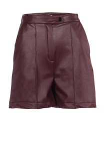 Жіночі бордові шорти з екошкіри, Бордовий LadyLike (ll237180058) модель ll237180058-bordovj Фото