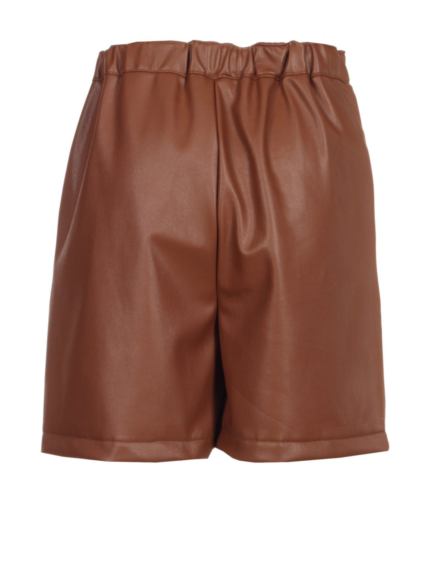 Жіночі коричневі шорти з екошкіри, Коричневий LadyLike (ll237180085) модель ll237180085-korichnevij Фото