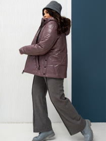 Жіноча куртка Софія з капюшоном та кишенями, Пудровий All Posa (ap101356p) модель ap101356p-dimchasta-troqnda Фото