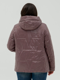 Жіноча куртка Софія з капюшоном та кишенями, Пудровий All Posa (ap101356p) модель ap101356p-dimchasta-troqnda Фото