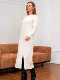 Жіноча трикотажна сукня Юна з розрізом, Молочний RiMari (СК 1825) модель 1825-moloko Фото
