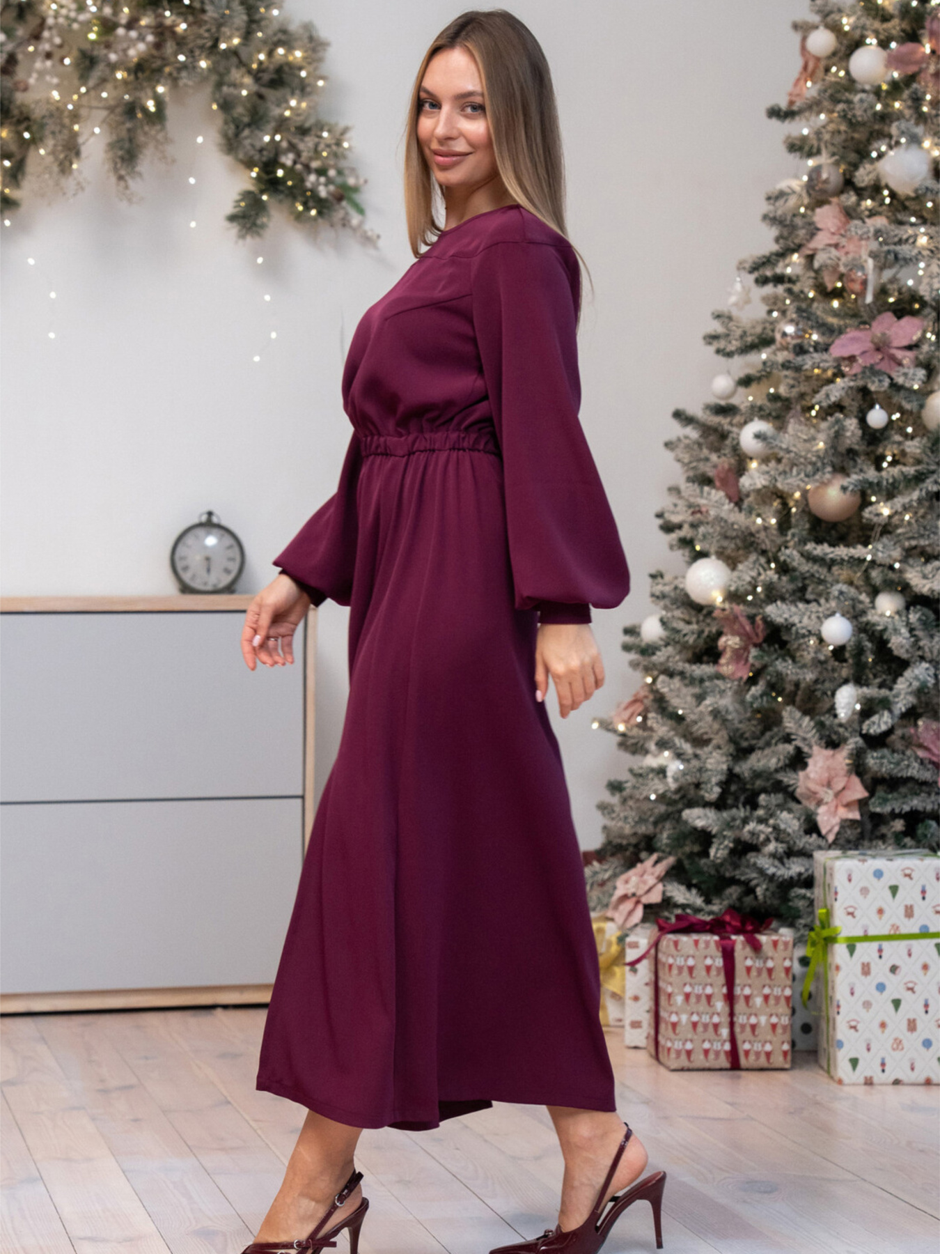 Платье макси RiMari модель 2125-marsala Фото