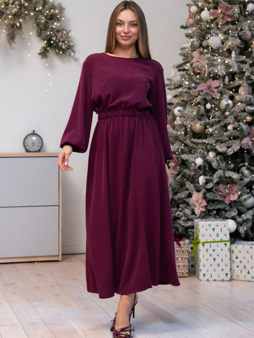 Жіноча довга сукня з розрізами Ліана, Марсала RiMari (СК 2125) модель 2125-marsala Фото