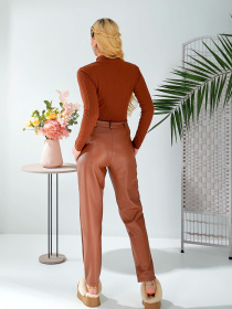 Жіночий трикотажний гольф косічка, Коричневий LadyLike (ll49870684) модель ll49870684-korichnevij Фото