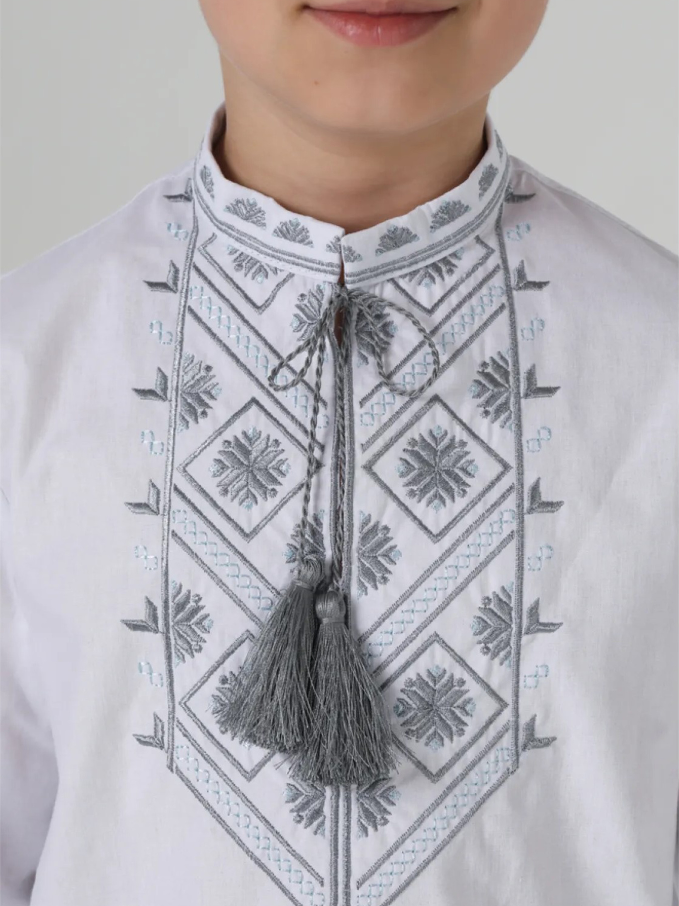 Дитяча вишиванка для хлопчика, Білий Folk Moda (fm3069) модель fm3069-blij Фото