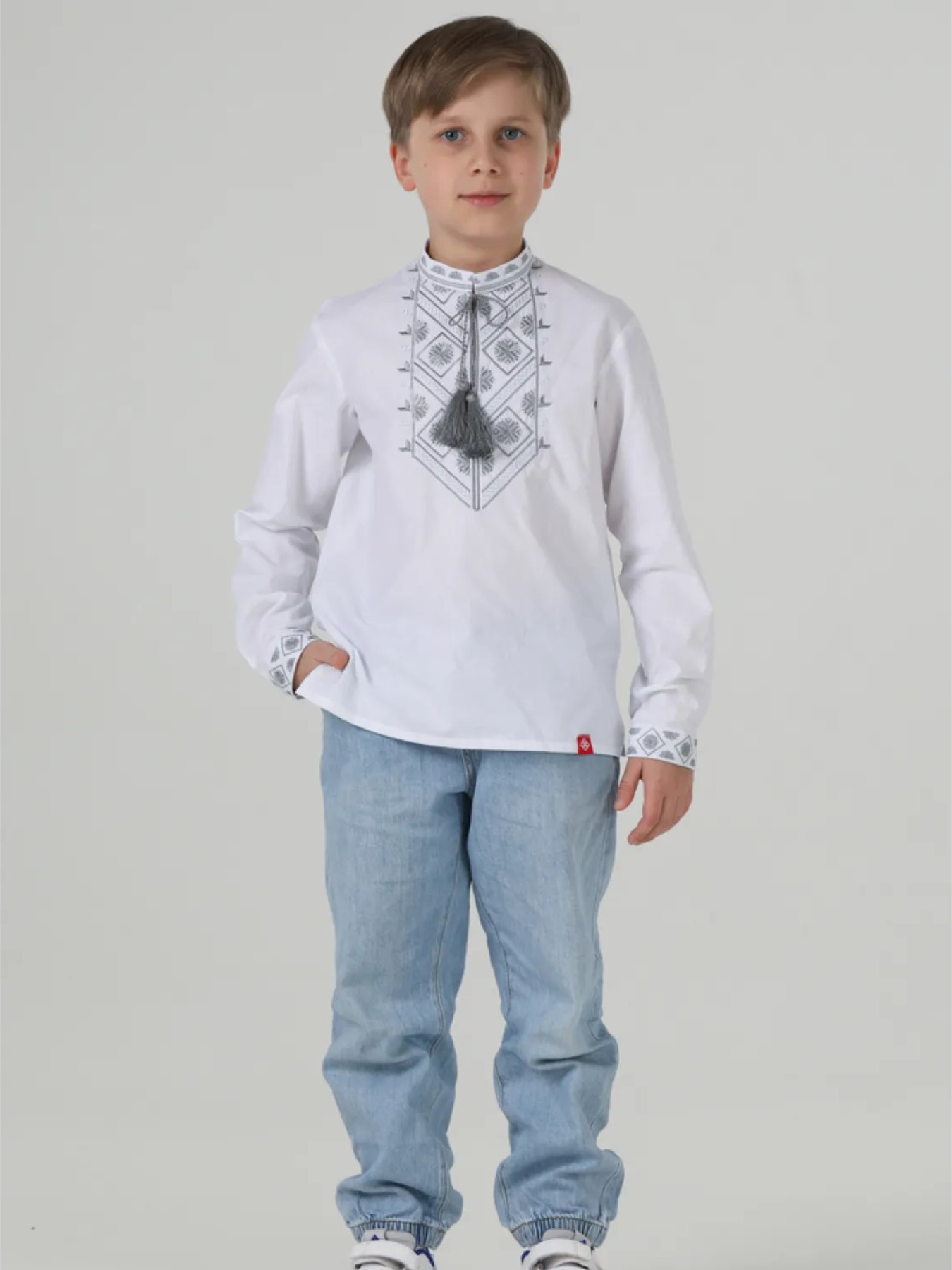 Дитяча вишиванка для хлопчика, Білий Folk Moda (fm3069) модель fm3069-blij Фото