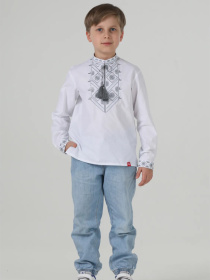 Дитяча вишиванка для хлопчика, Білий Folk Moda (fm3069) модель fm3069-blij Фото