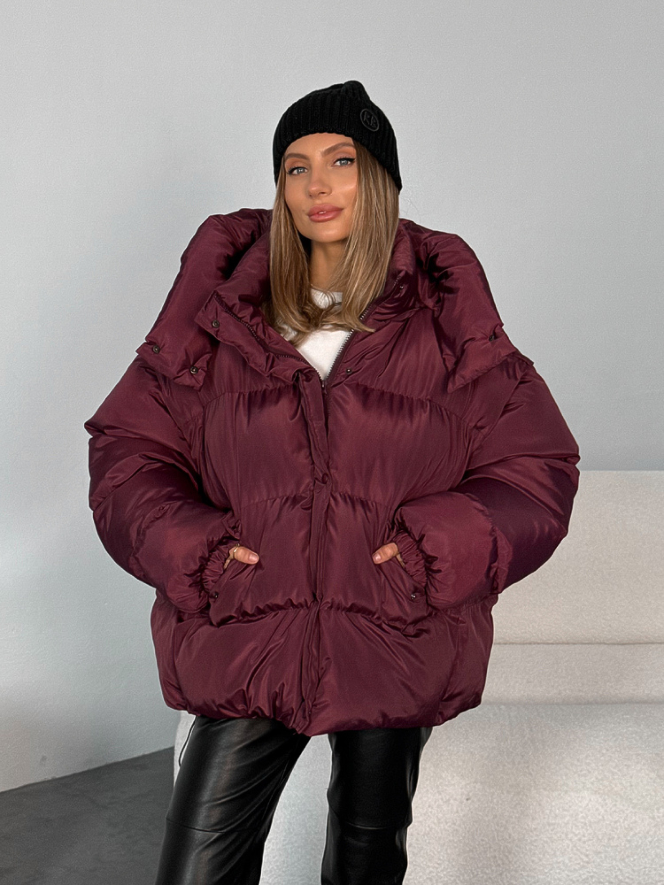 Пуховик Milirud модель mil588-burgund Пуховик Milirud модель mil588-burgund Фото