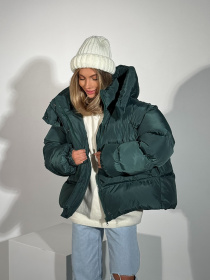 Пуховик Milirud модель mil588-smaragdovij Фото