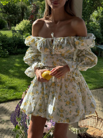 Жіночий літній костюм SANTORINI (топ + спідниця), Жовтий Milirud (mil623) модель mil623-zhovtij Фото