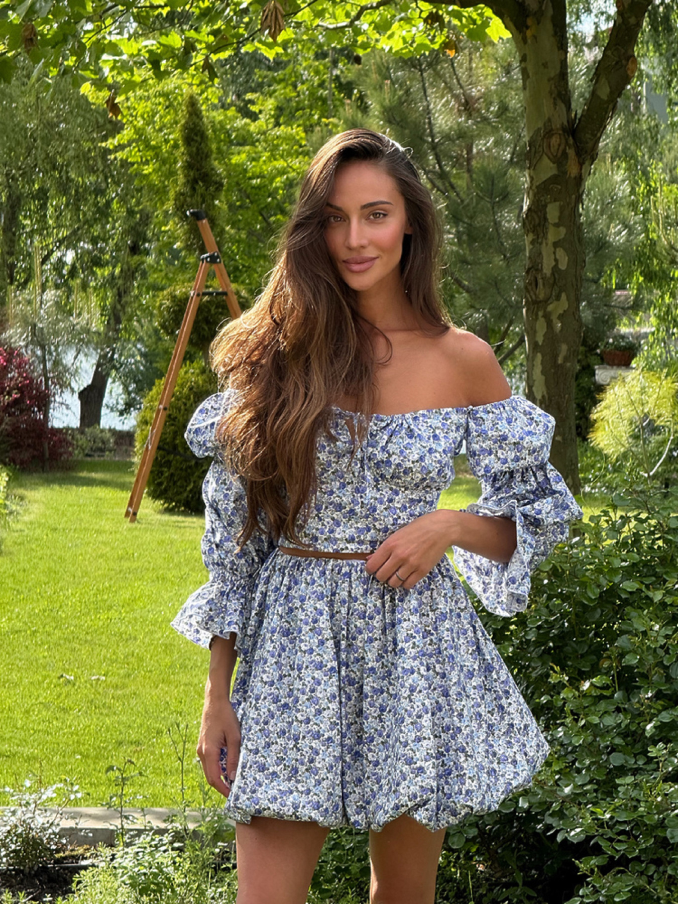 Жіночий літній костюм SANTORINI (топ + спідниця), Синій Milirud (mil623) модель mil623-sinj Фото