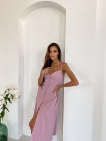 Жіночий літній сарафан MARINA на гудзиках, Пудровий Milirud (mil454) модель mil454-pudra Фото