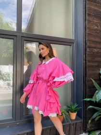 Жіноча сукня з мереживом Anastasia, Рожевий Milirud (mil450) модель mil450-rozhevij Фото