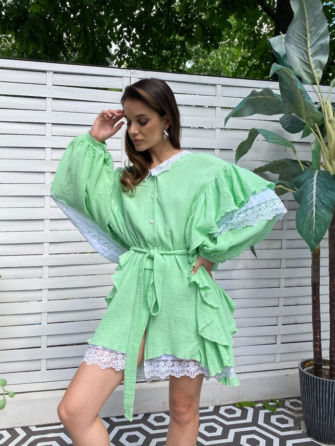 Жіноча сукня з мереживом Anastasia, Салатовий Milirud (mil450) модель mil450-lajm Фото