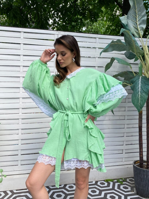 Жіноча сукня з мереживом Anastasia, Салатовий Milirud (mil450) модель mil450-lajm Фото