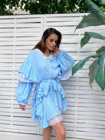 Жіноча сукня з мереживом Anastasia, Блакитний Milirud (mil450) модель mil450-blakitnij Фото