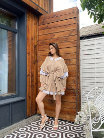 Жіноча сукня з мереживом Anastasia, Бежевий Milirud (mil450) модель mil450-bezhevij Фото