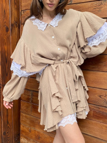 Жіноча сукня з мереживом Anastasia, Бежевий Milirud (mil450) модель mil450-bezhevij Фото