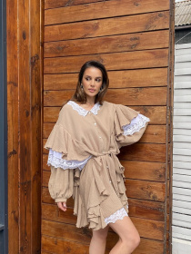 Жіноча сукня з мереживом Anastasia, Бежевий Milirud (mil450) модель mil450-bezhevij Фото