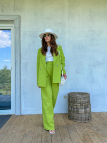 Жіночий класичний піджак LOVE з кишенями, Салатовий Milirud (mil445) модель mil445-lajm Фото