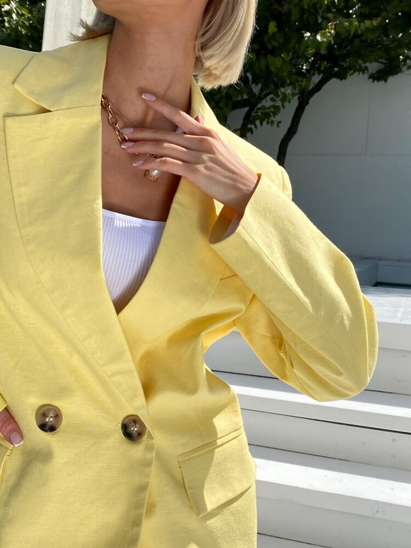 Жіночий класичний піджак LOVE з кишенями, Жовтий Milirud (mil445) модель mil445-zhovtij Фото