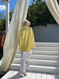 Жіночий класичний піджак LOVE з кишенями, Жовтий Milirud (mil445) модель mil445-zhovtij Фото