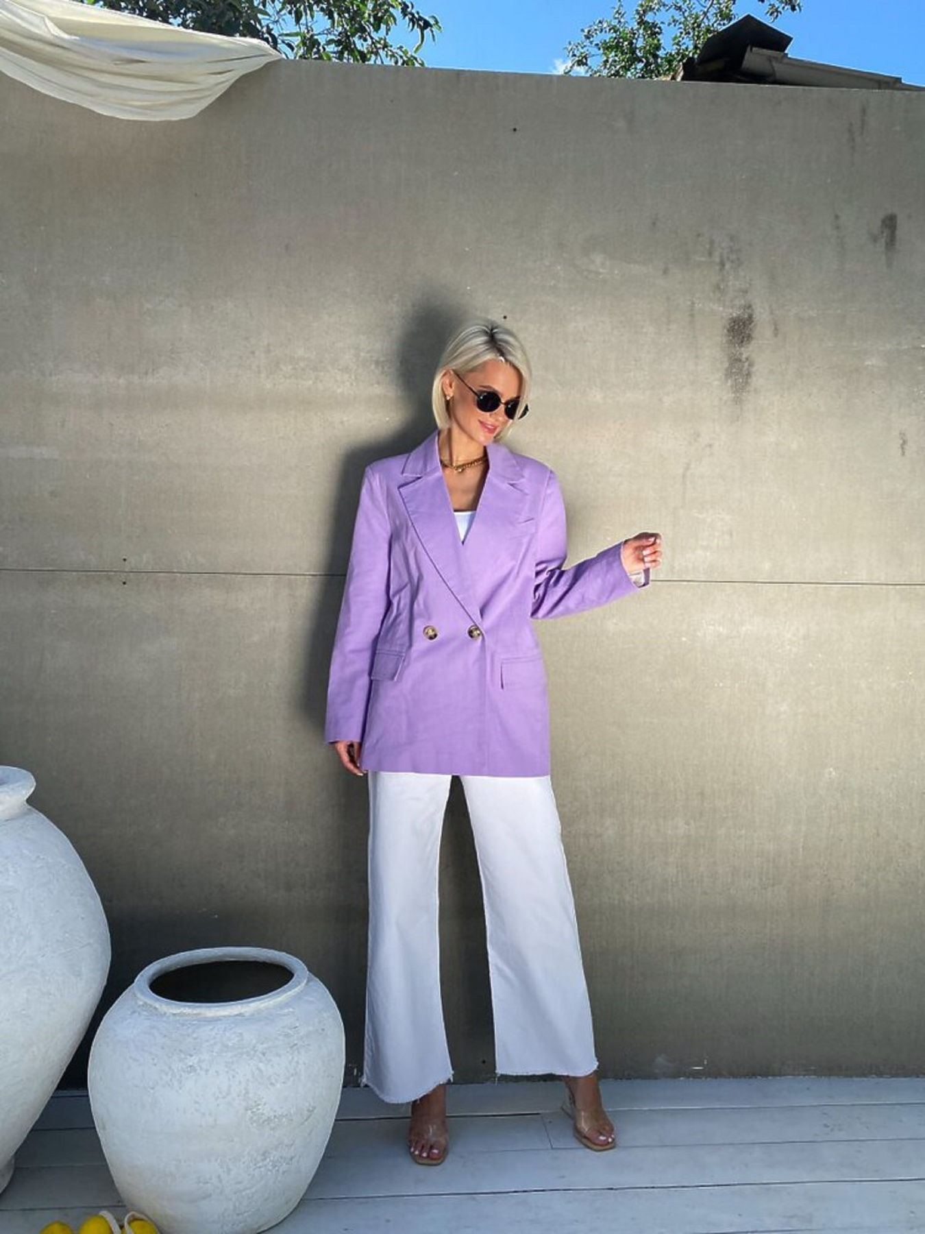 Жіночий класичний піджак LOVE з кишенями, Бузковий Milirud (mil445) модель mil445-buzxkovij Фото