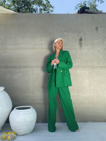Жіночий класичний костюм AMOUR (піджак + брюки), Смарагдовий​ Milirud (mil444) модель mil444-smaragdovij Фото
