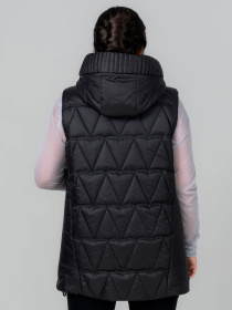 Жилет жіночий Андорра з кишенями та капюшоном, Чорний All Posa (ap102125p) модель ap102125p-chornij Фото