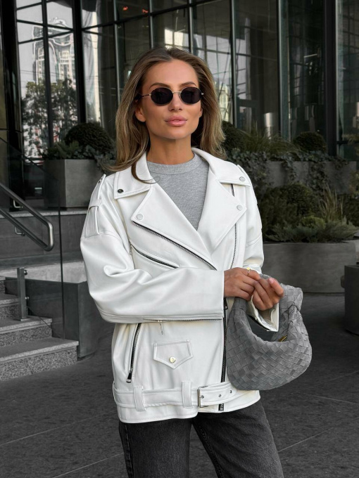 Шкіряна куртка Milirud модель mil375-moloko Фото