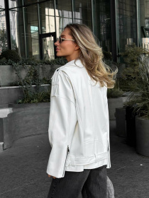 Куртка кожаная Milirud модель mil375-moloko Куртка кожаная Milirud модель mil375-moloko Фото