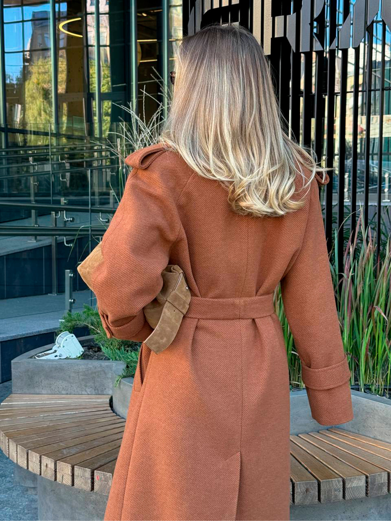 Жіноче двобортне оверсайз пальто ПАТІ з кишенями, Гірчичний​ Milirud (mil576) модель mil576-grchicq Фото