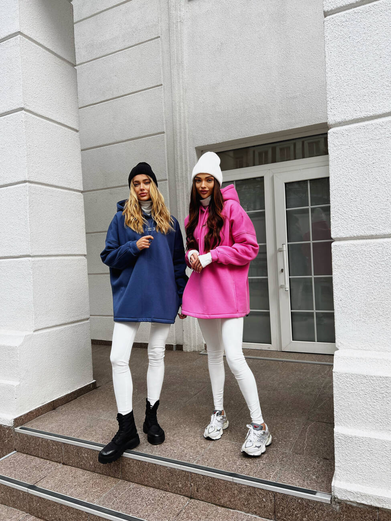 Жіноче тепле худі OVER із тринитки Пенье з начосом, Синій Milirud (mil533) модель mil533-ndgo Фото