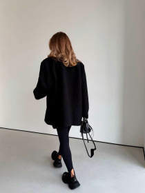 Жіноче напівпальто з кишенями MEXICO БУКЛЕ, Чорний Milirud (mil601) модель mil601-chornij Фото