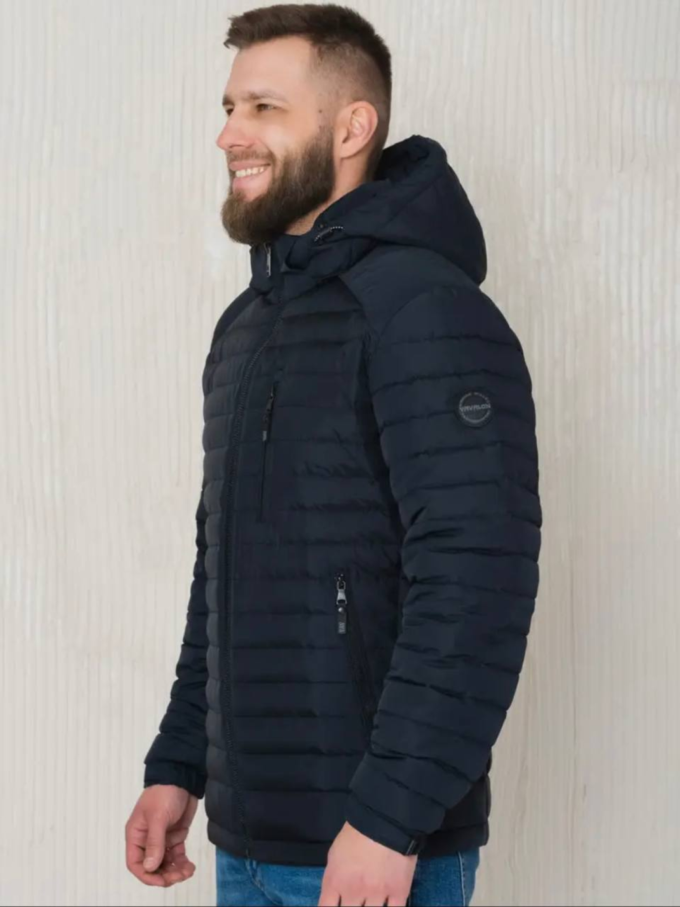 Чоловіча демісезонна куртка модель 31-VLN-BLU Фото