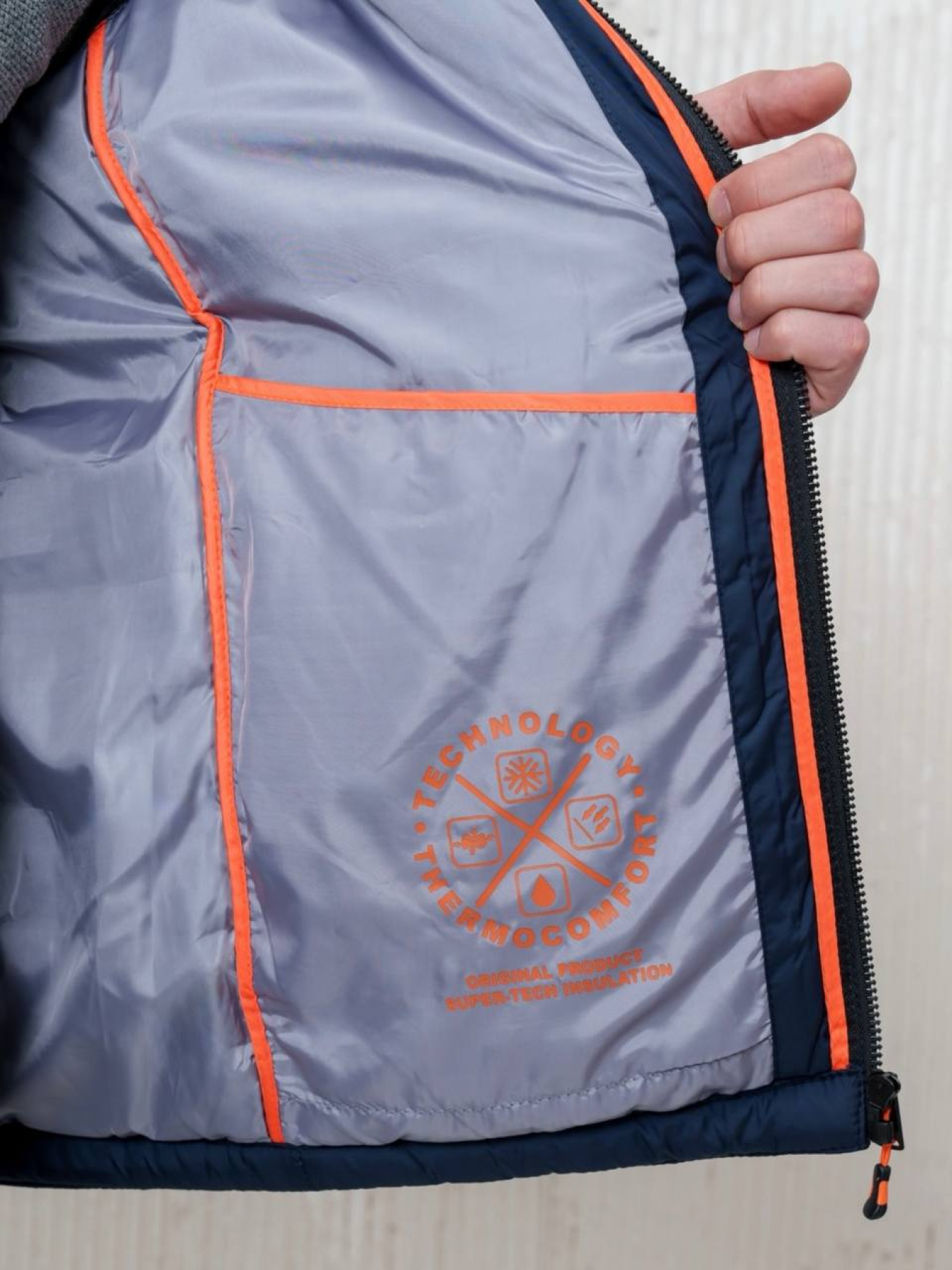 Демісезонна чоловіча куртка модель 2118-VLN-BLUE Фото