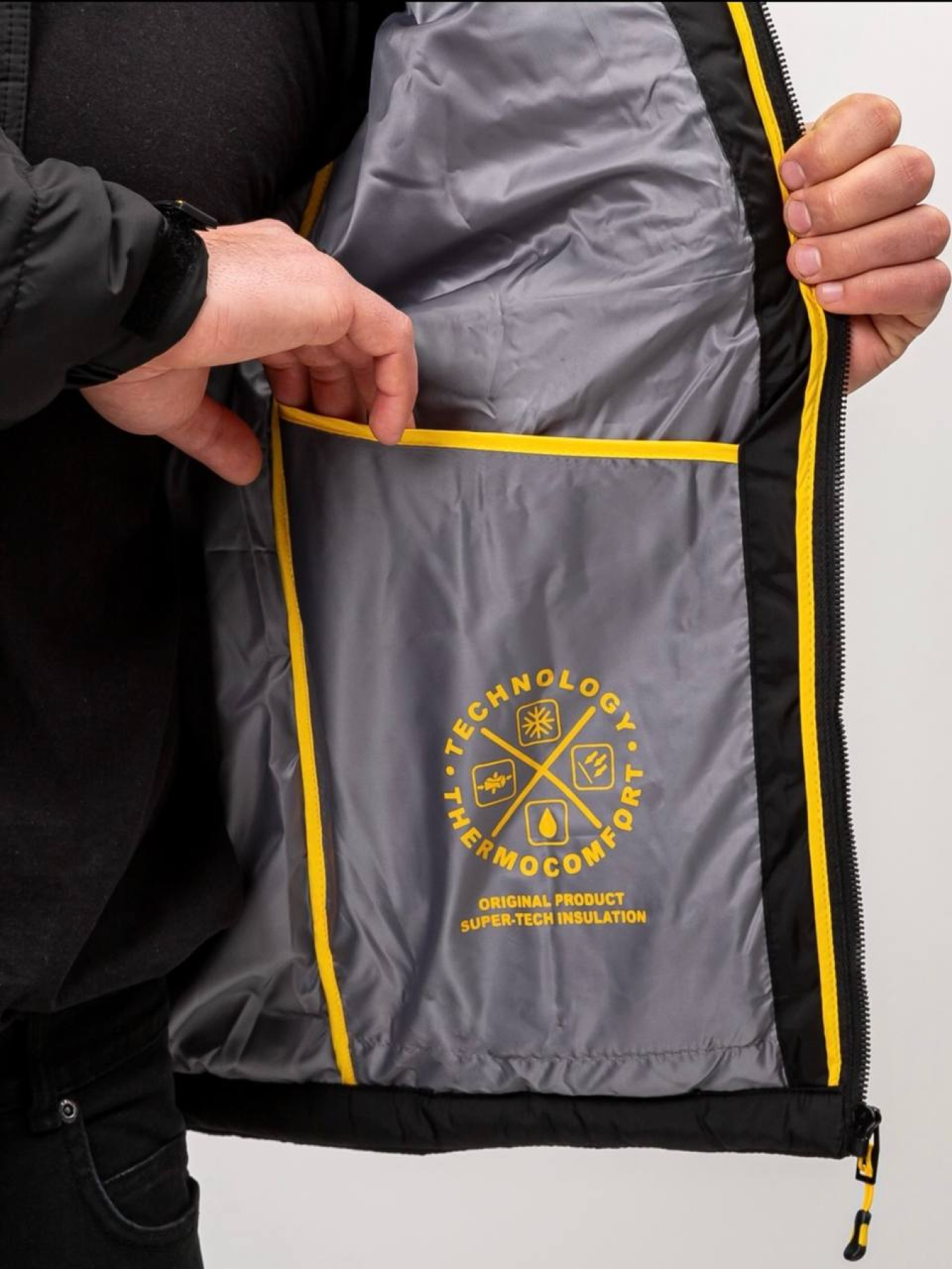 Чоловіча демісезонна куртка модель 908-VLN-BLCK Фото