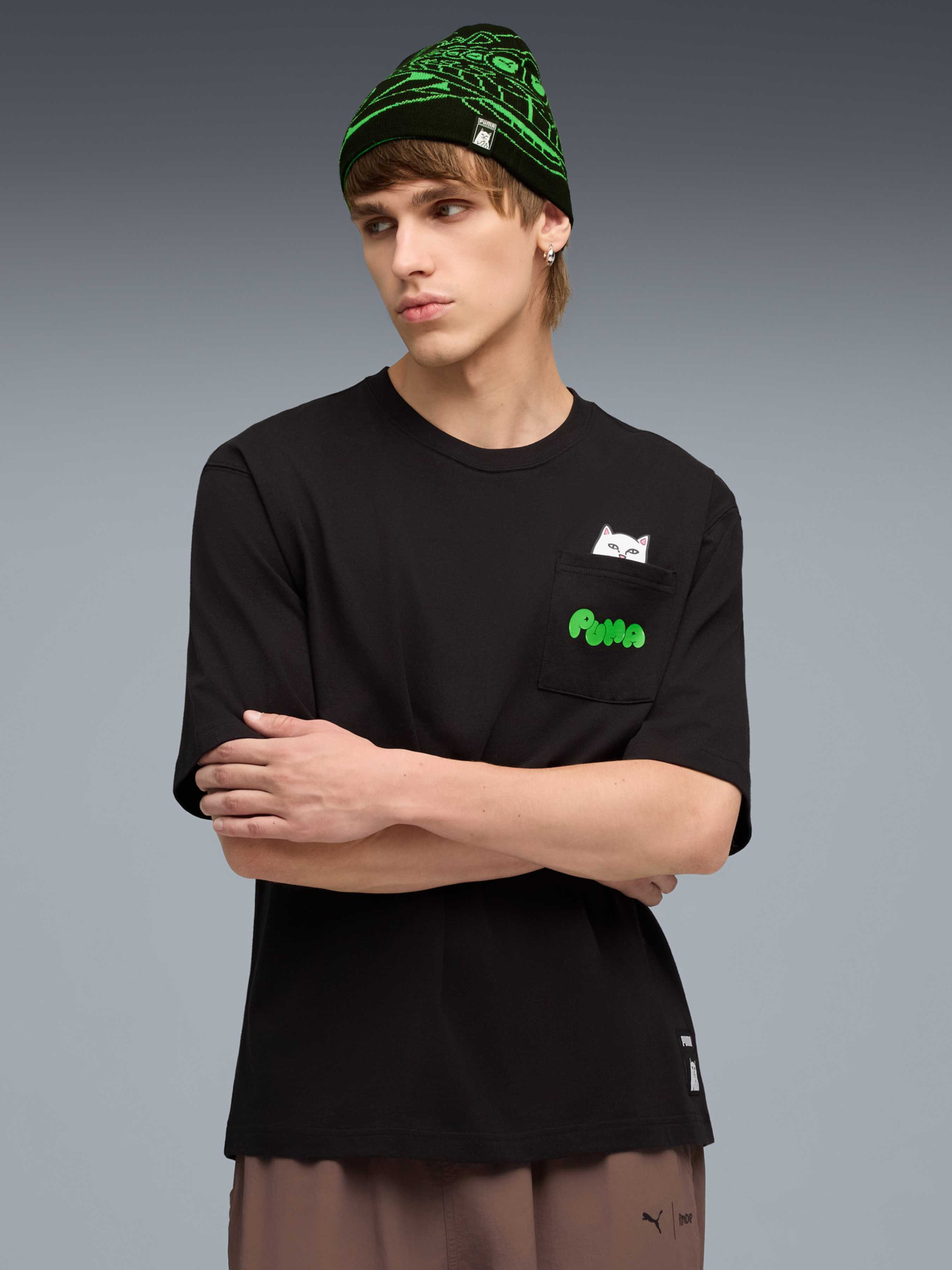 Футболка PUMA x Ripndip Pocket Tee модель 633779 Фото